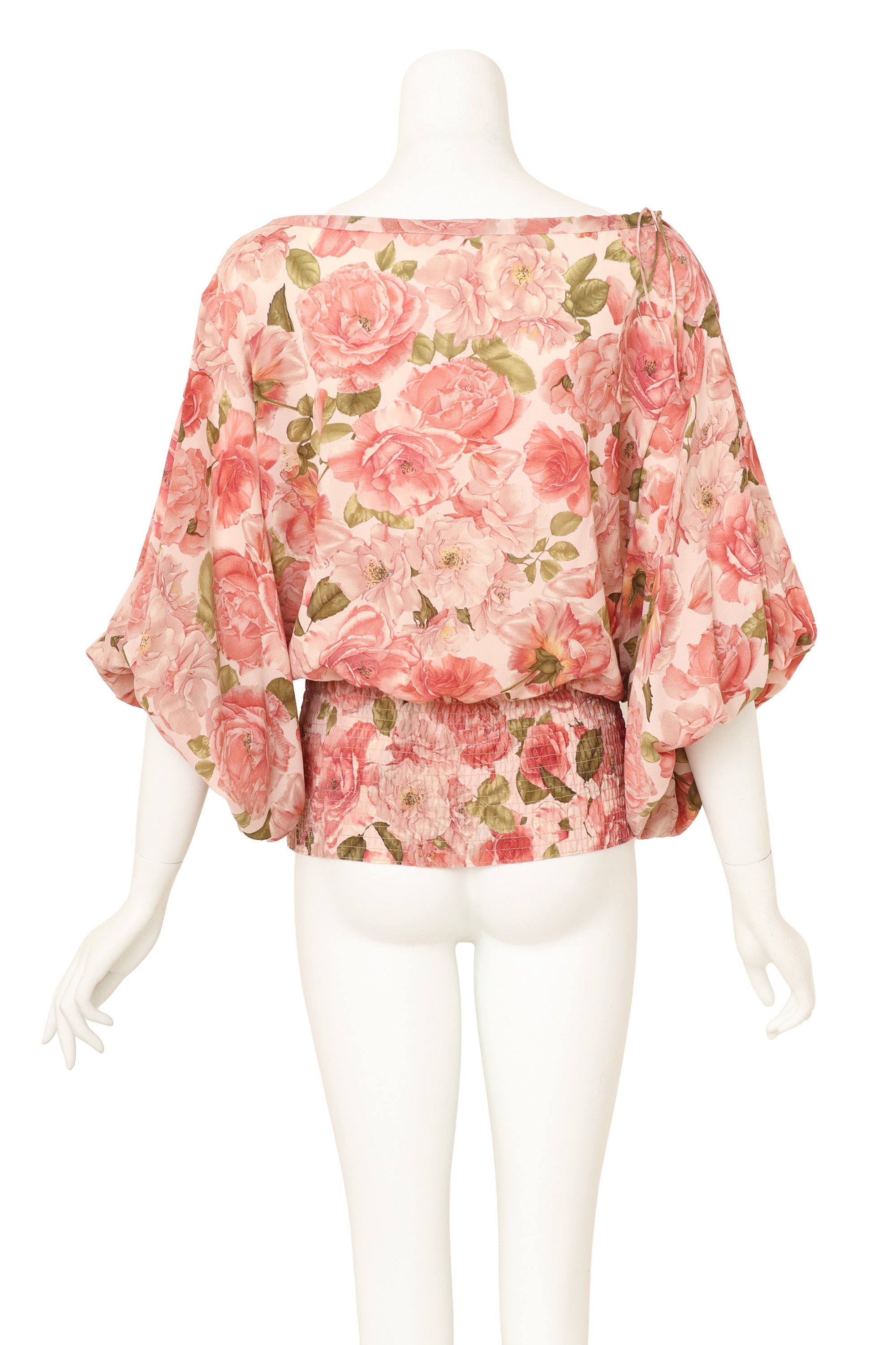 smocked floral top by Dolce & Gabbana on mannequin back @ Recess LA