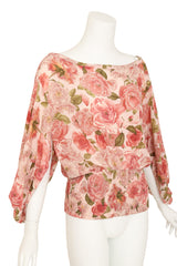 smocked floral top by Dolce & Gabbana on mannequin close @ Recess LA