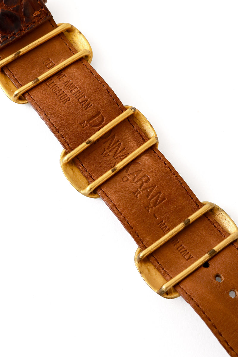 Alligator bracelet by Donna Karan underside signature @ Recess LA