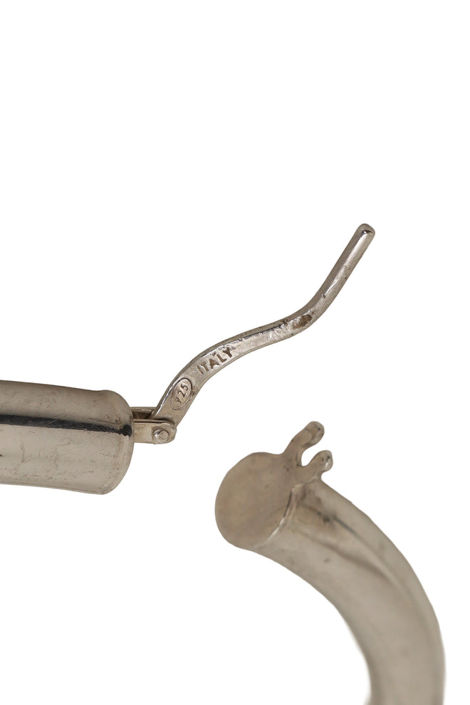 Vintage Sterling Tube Hoop Earrings 925. Italy stamp @ Recess LA
