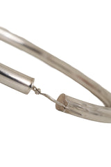 Vintage Sterling Tube Hoop Earrings bent post @ Recess LA