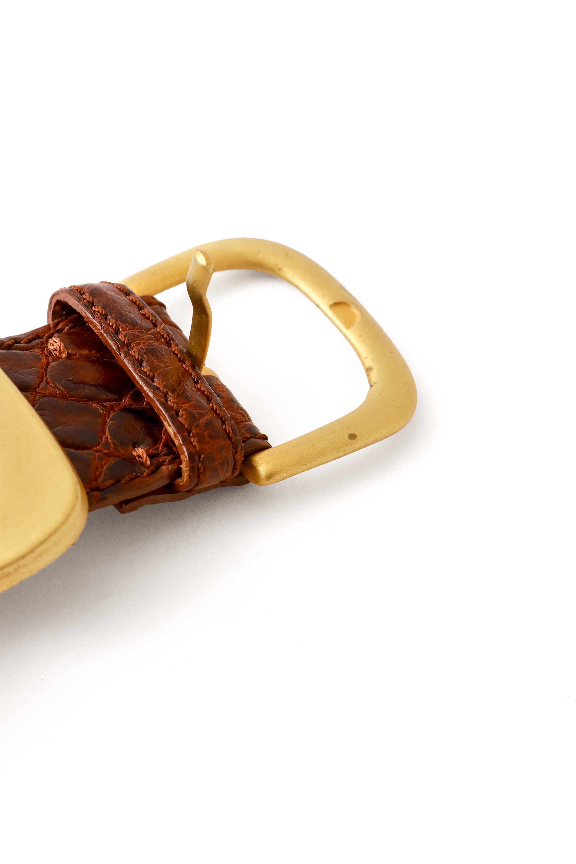 Alligator bracelet by Donna Karan frame buckle @ Recess LA