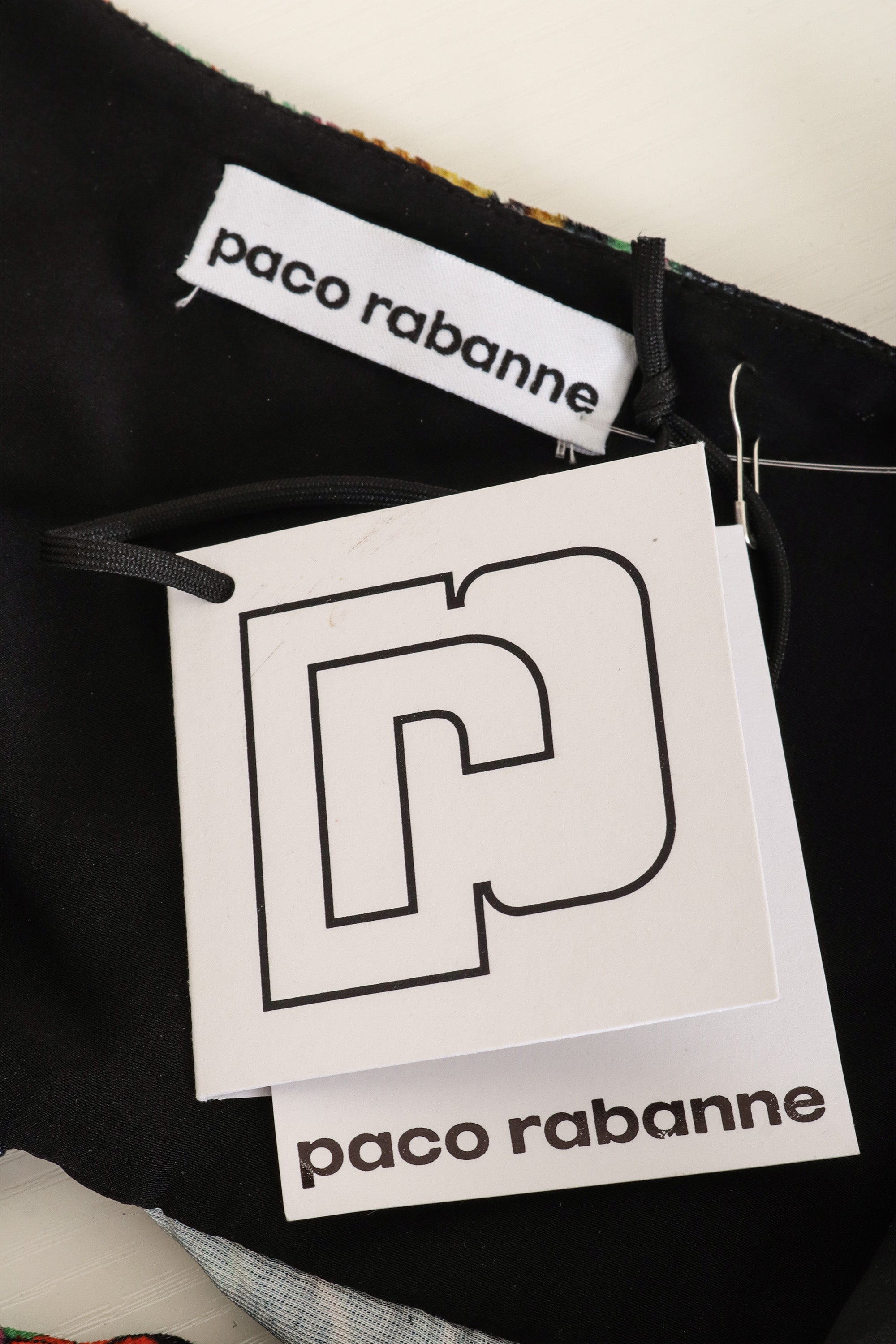 Floral Velvet Keyhole Dress by Paco Rabanne tags @ Recess LA