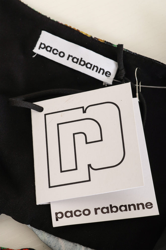 Floral Velvet Keyhole Dress by Paco Rabanne tags @ Recess LA