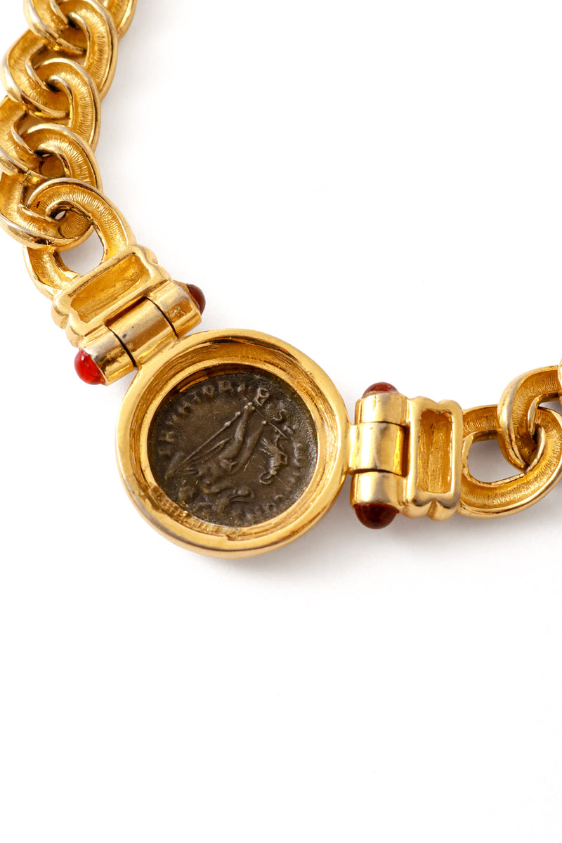 coin collar necklace by Ciner close up back @ Recess LA