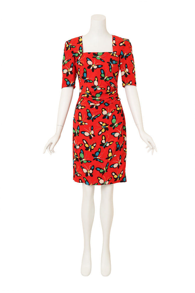 Butterfly Print Midi Dress by Ungaro @ Recess LA