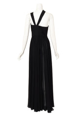 pleated halter gown by Michael Kors on mannequin back @ Recess LA