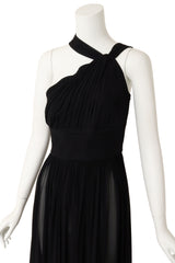 pleated halter gown by Michael Kors on mannequin close @ Recess LA