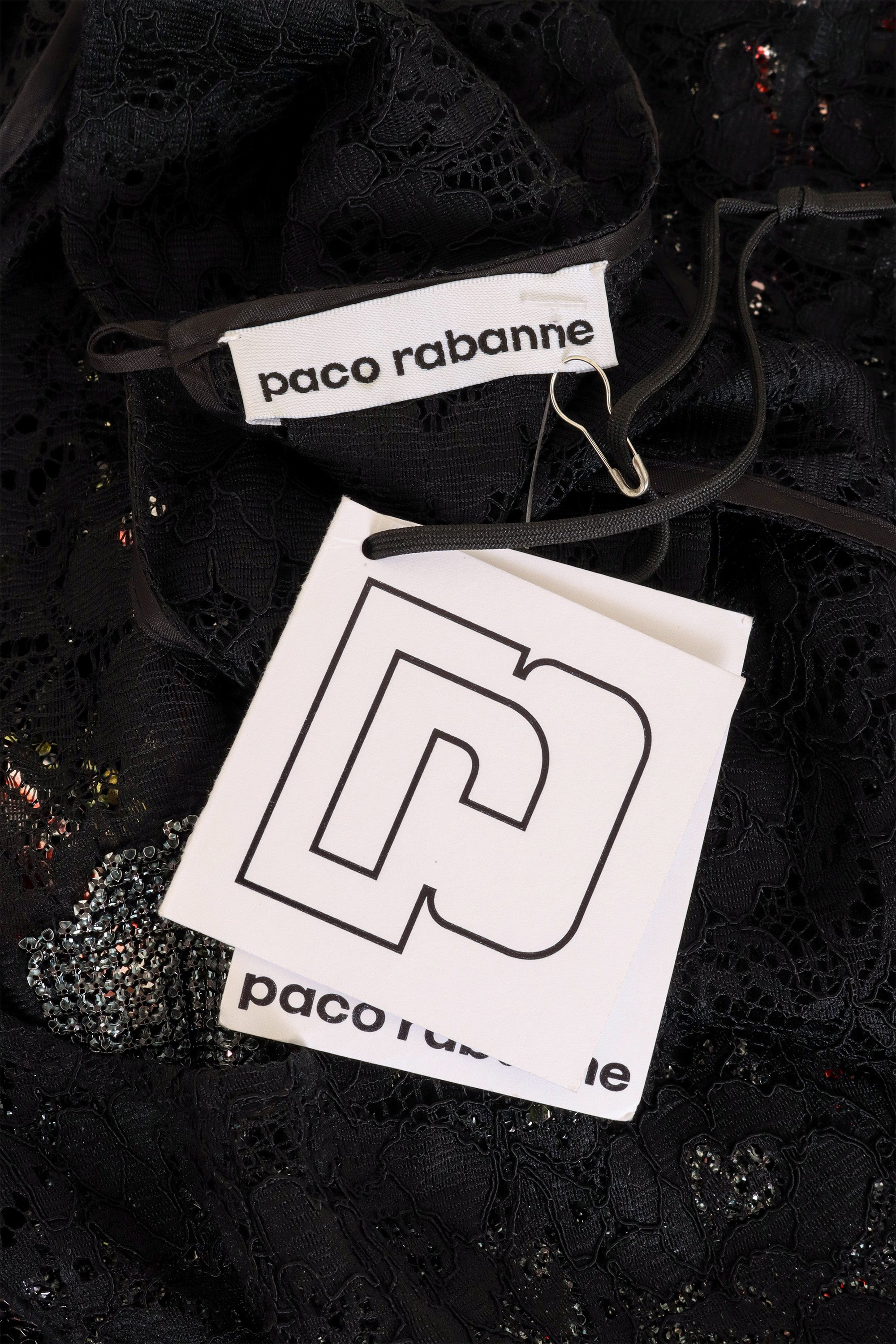 Floral Chainmail Lace Shift Dress by Paco Rabanne tags @ Recess LA