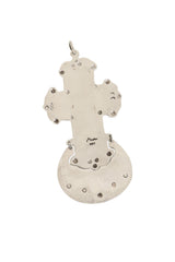 Vintage Al Somers Sterling Carnelian Cross Pendant back @ Recess LA