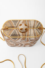 rhinestone bag by Finesse La Model clsap top @ Recess LA