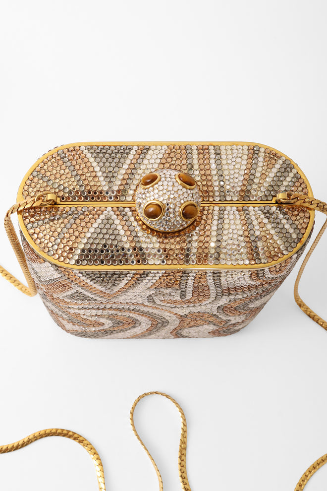 rhinestone bag by Finesse La Model clsap top @ Recess LA