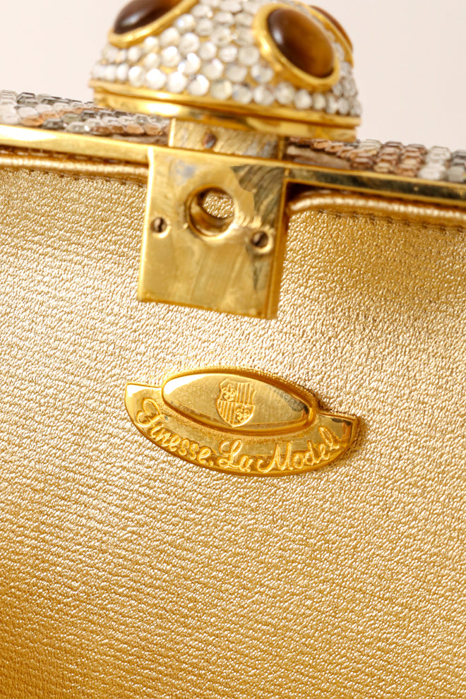 rhinestone bag by Finesse La Model plaque @ Recess LA