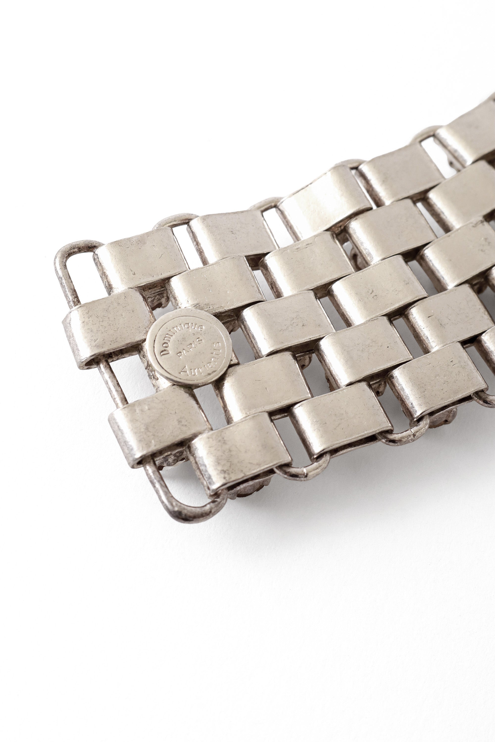 Rhinestone cuff bracelet by Dominique Aurientis cartouche @ Recess LA