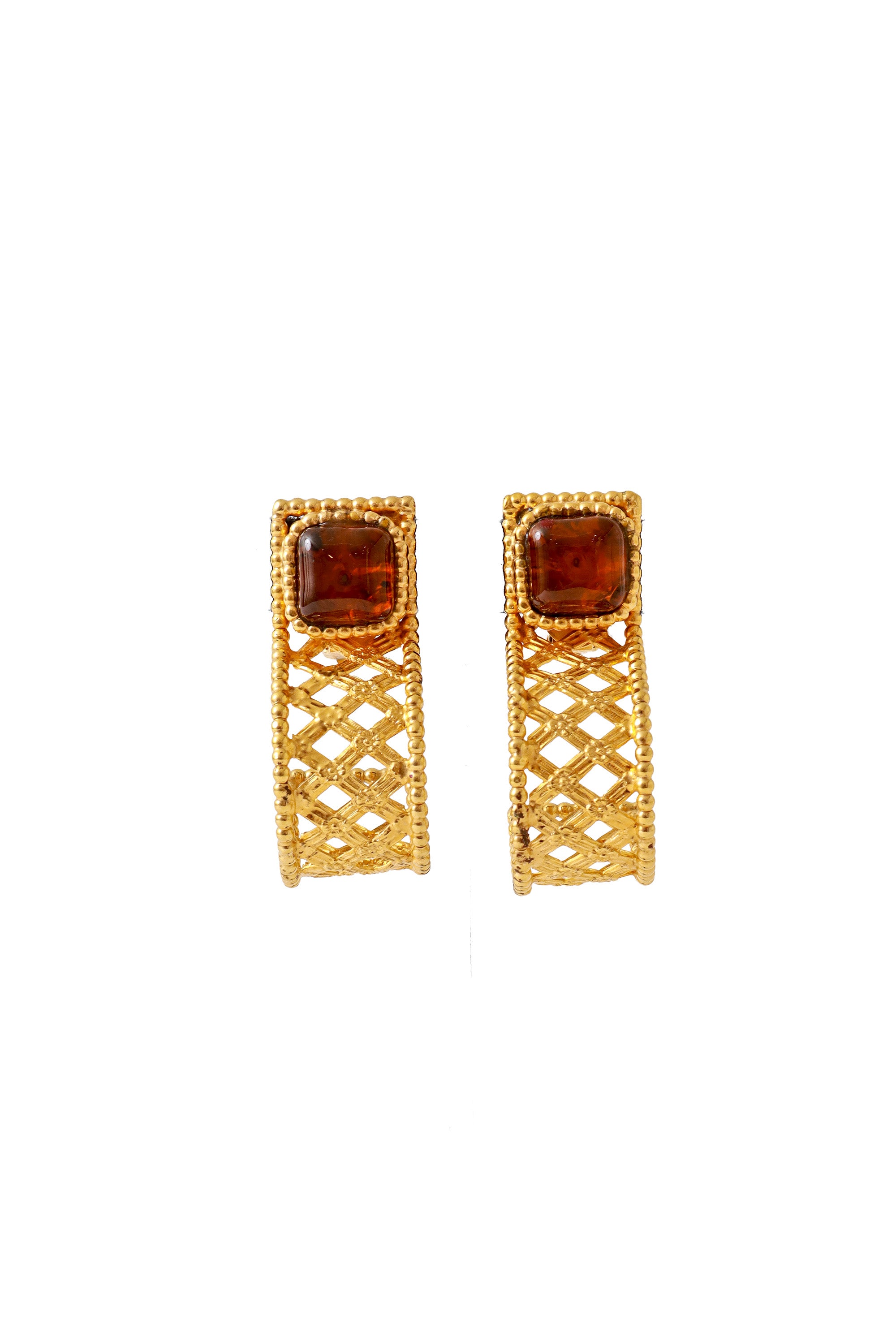 Lattice earrings by Dominque Aurientis @ Recess LA