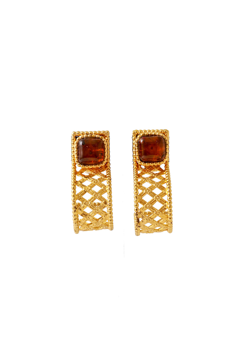 Lattice earrings by Dominque Aurientis @ Recess LA