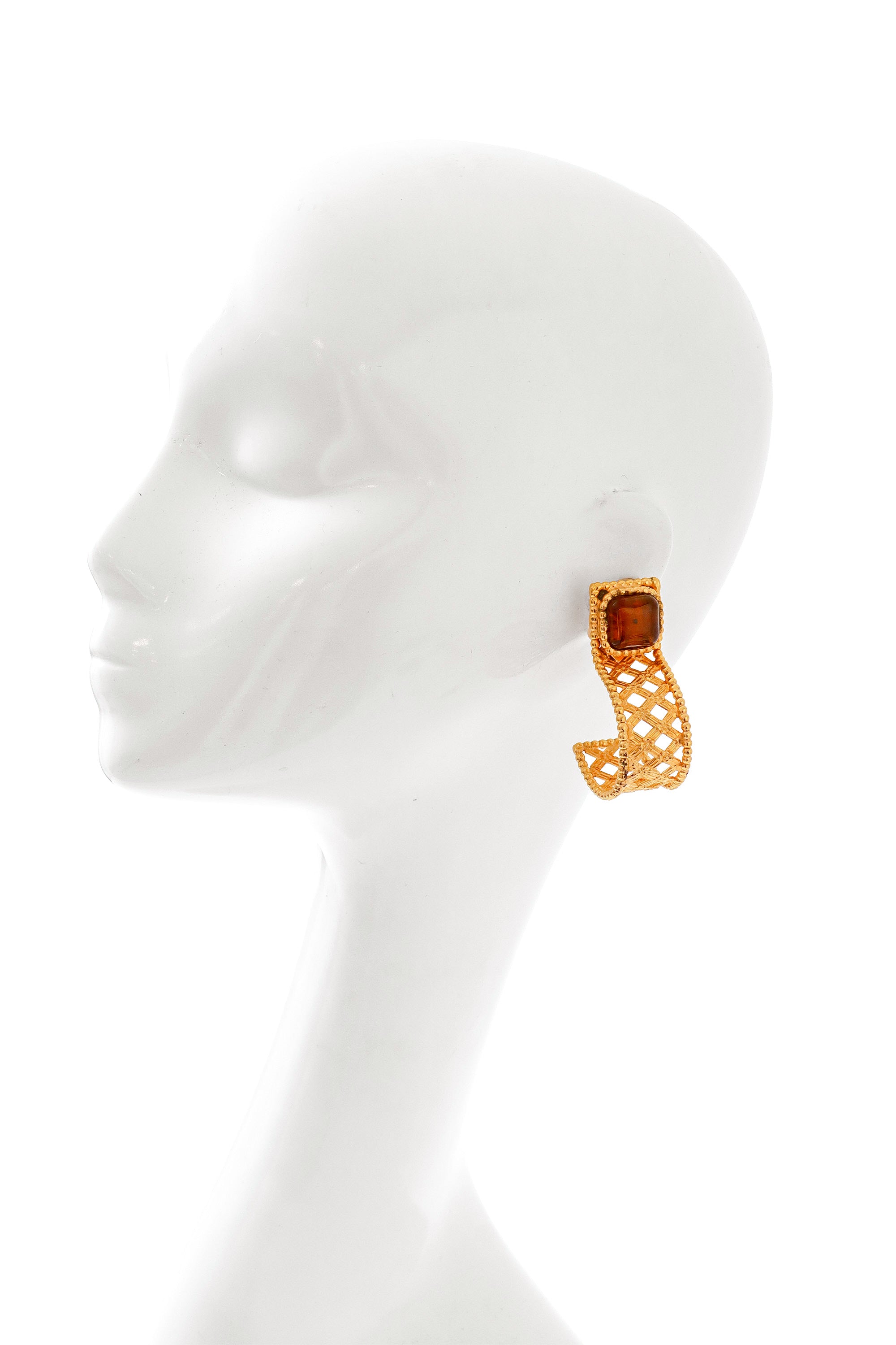 Lattice earrings by Dominque Aurientis on mannequin @ Recess LA