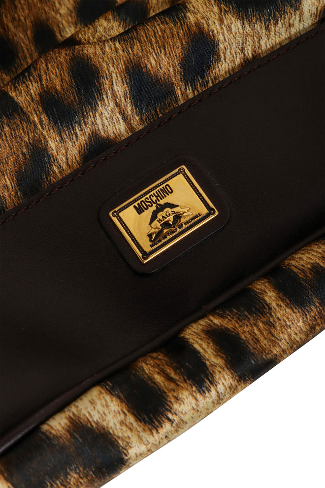 Leopard Print Bucket Bag by Moschino signature @ Recess LA