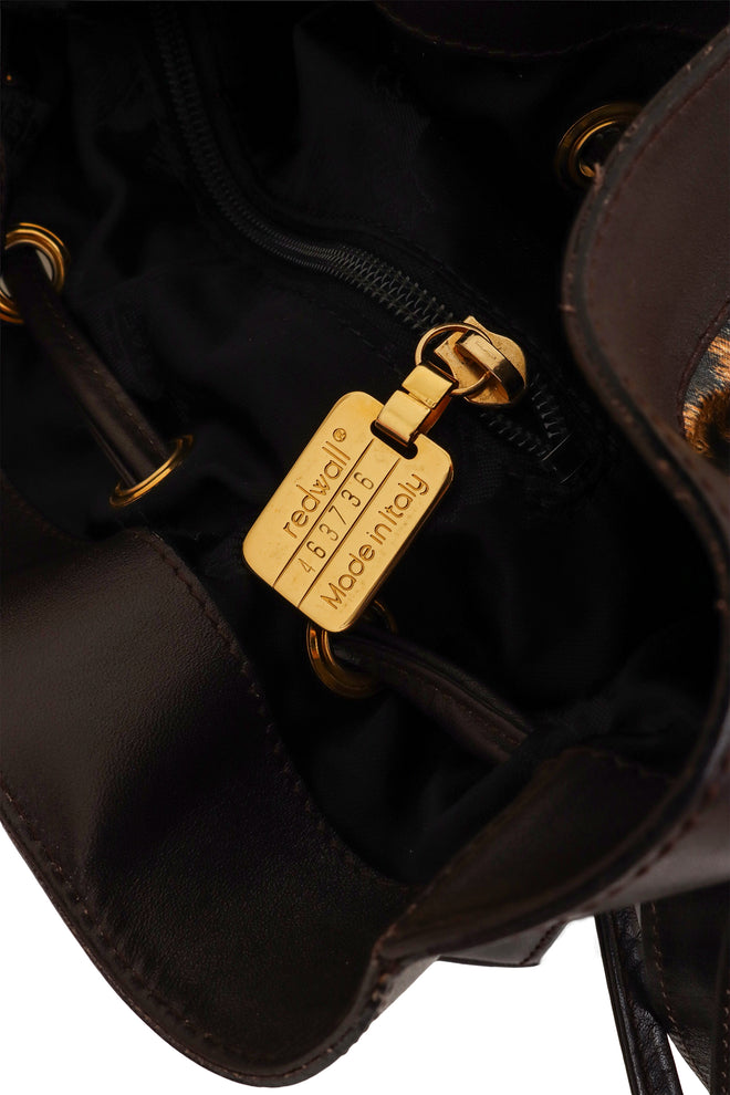 Leopard Print Bucket Bag by Moschino  