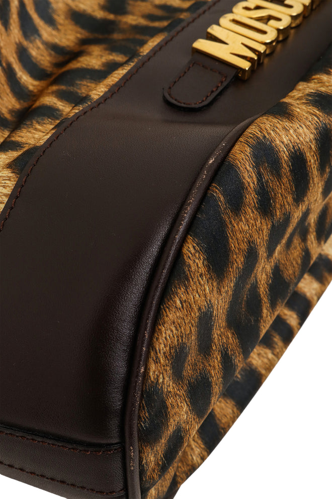 Leopard Print Bucket Bag by Moschino scuffing on bottom @ Recess LA