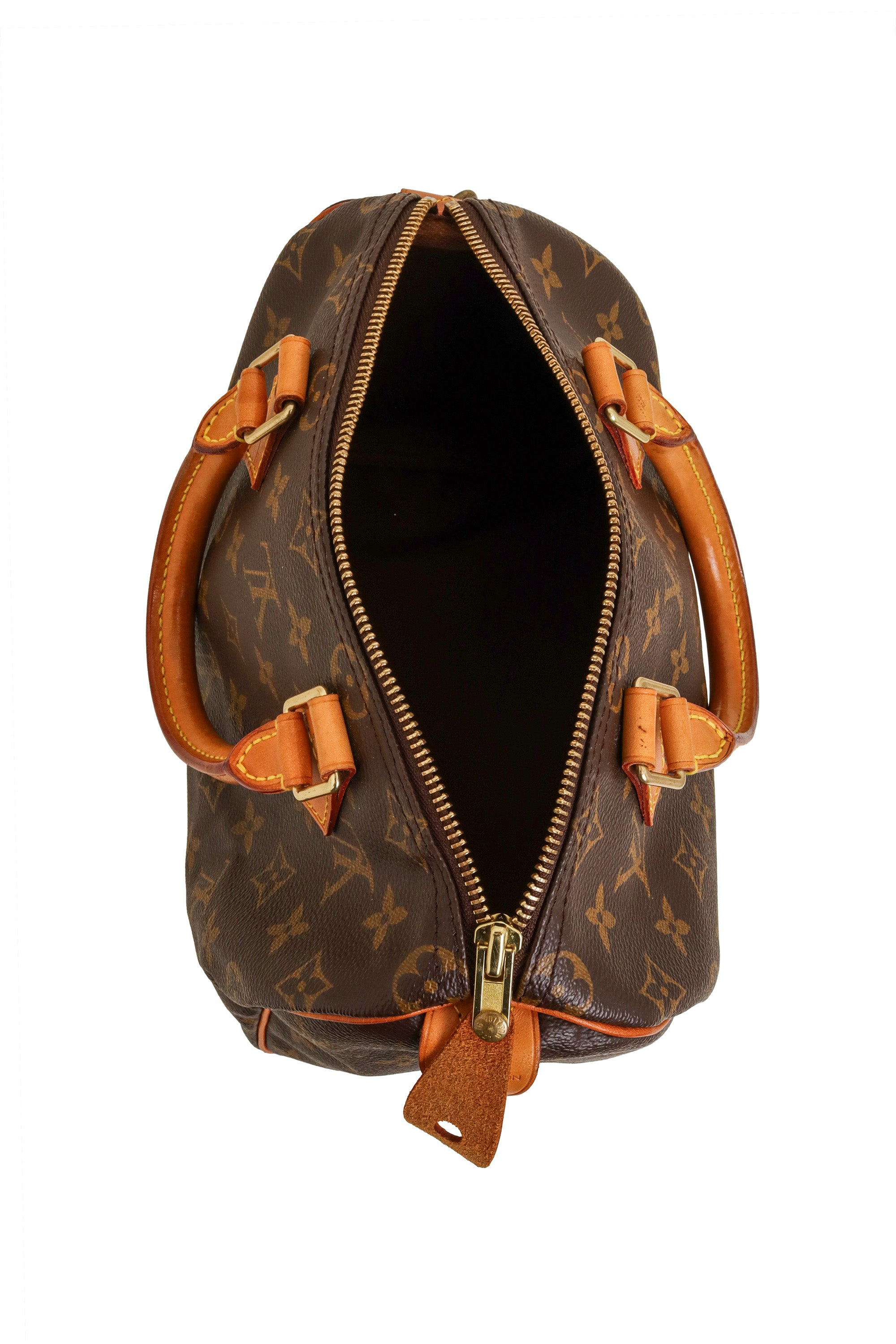 Monogram Canvas Speedy 30 Bag side by Louis Vuitton bag opening @ Recess LA