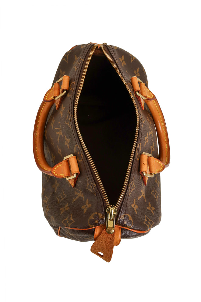 Monogram Canvas Speedy 30 Bag side by Louis Vuitton bag opening @ Recess LA