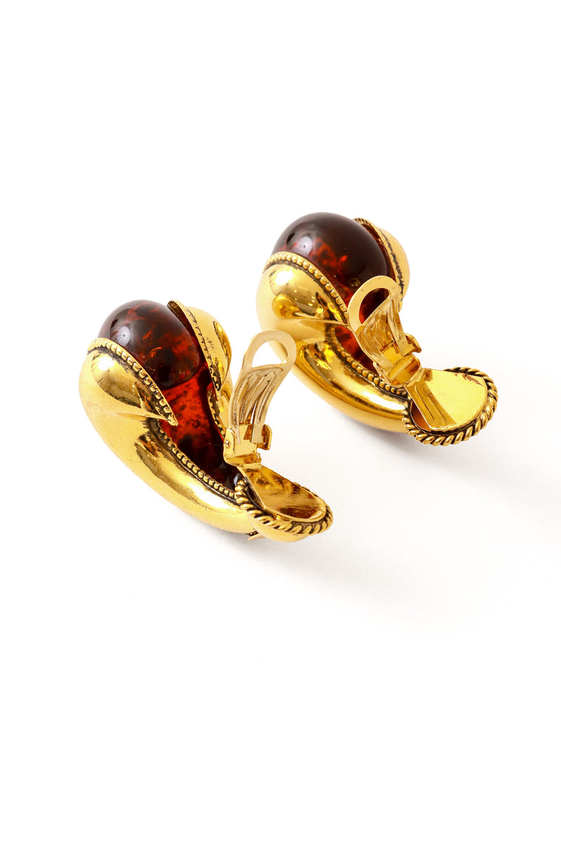 Vintage resin earrings backs open @ Recess LA