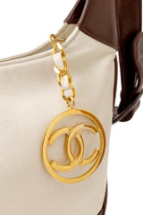 two tone shoulder bag by Chanel charm @ Recess LA