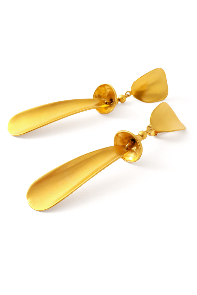 Sculpted earrings by Robert Lee Morris close up @ Recess LA