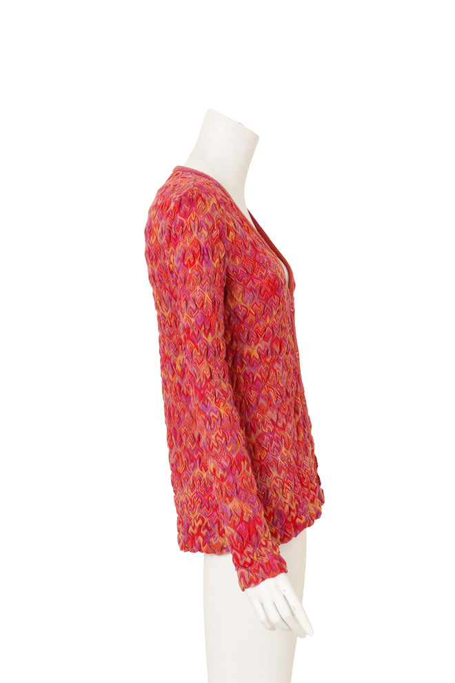 Chevron Knit Cardigan by Missoni on side of mannequin @ Recess LA