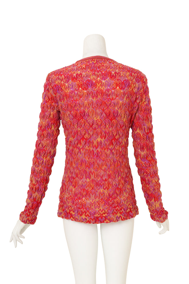 Chevron Knit Cardigan by Missoni back of mannequin @ Recess LA