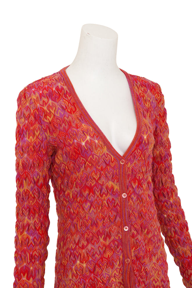 Chevron Knit Cardigan by Missoni closer up of mannequin @ Recess LA