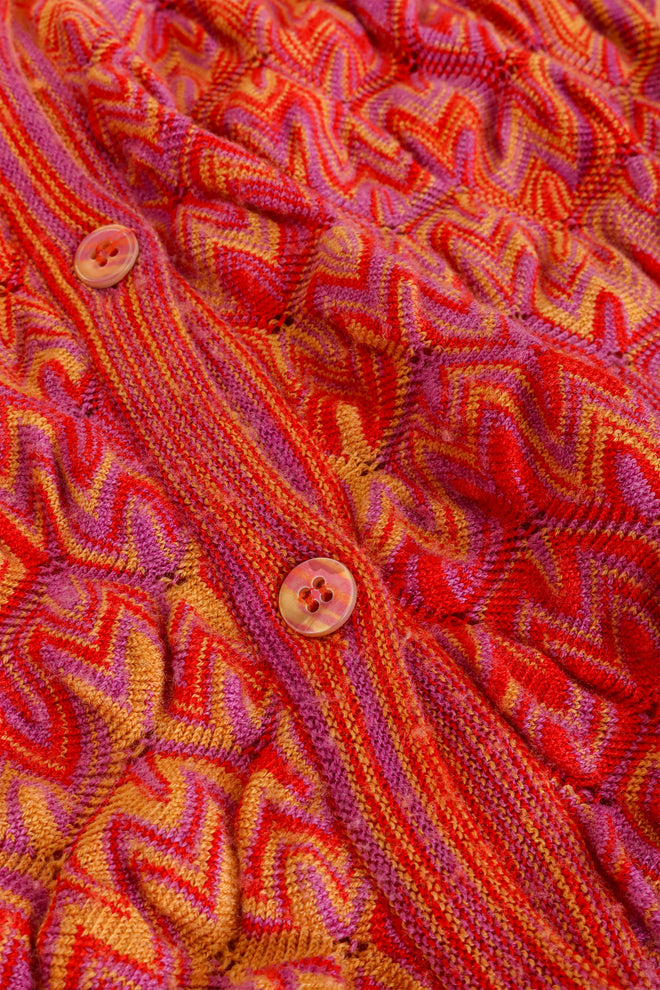 Chevron Knit Cardigan by Missoni button and knit detailing @ Recess LA