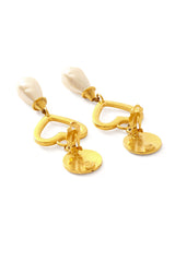 Bijoux Heart Pearl Earrings by Moschino back clips open @ Recess LA