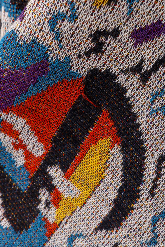 Mask Print Cardigan by Missoni loose thread @ Recess LA