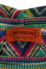 Vintage Missoni Zig Zag Knit Cap Sleeve Dress label @ Recess LA