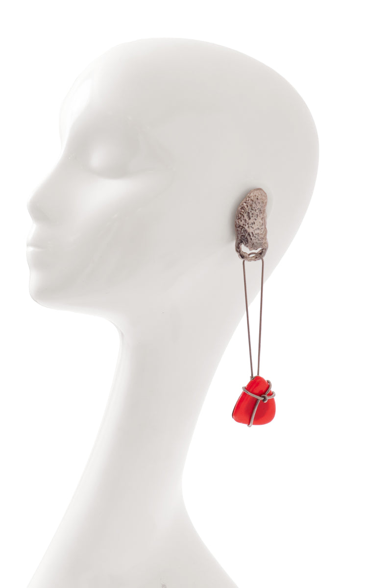 chain drop earrings by Jean Paul Gaultier on mannequin @ Recess LA