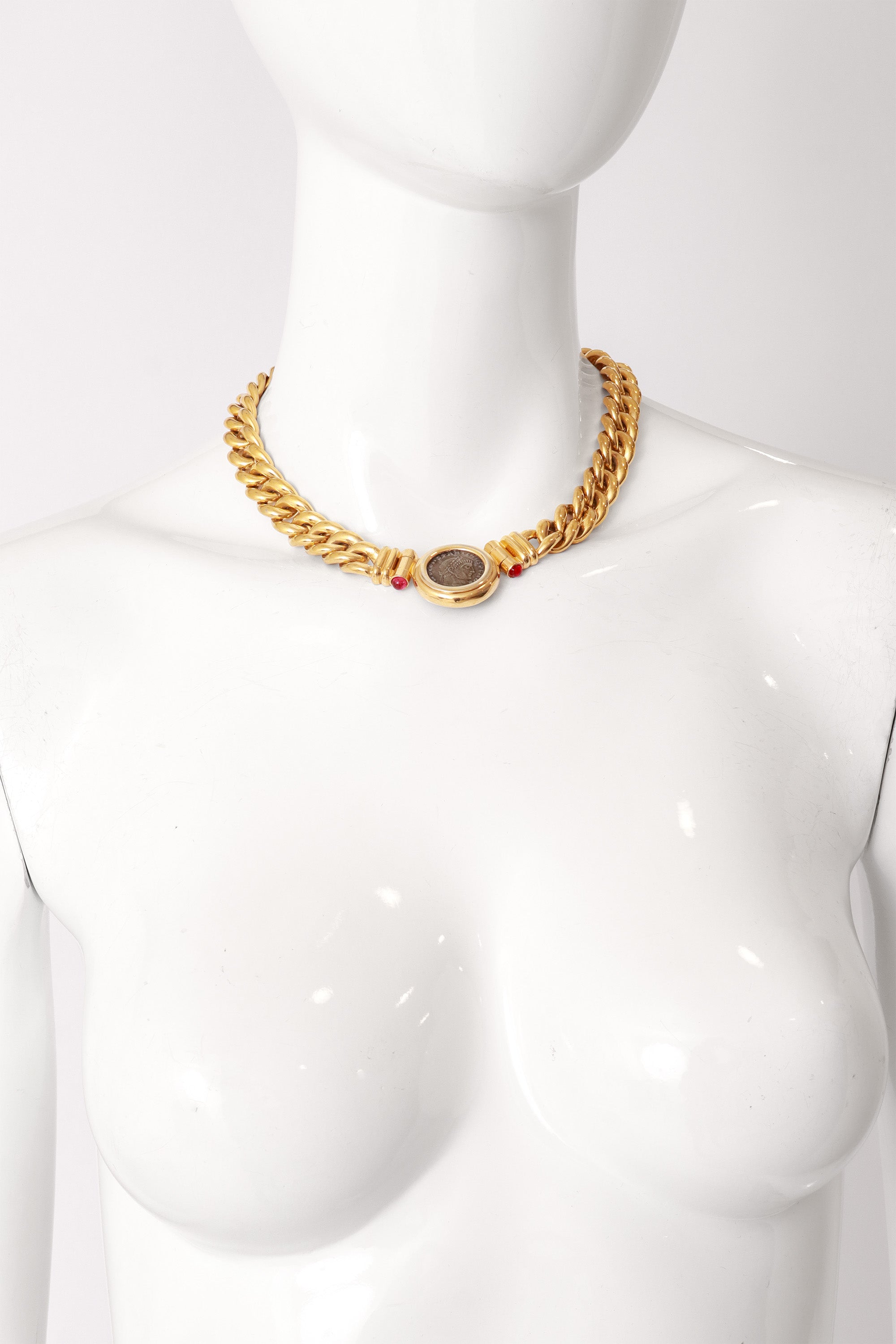 coin collar necklace by Ciner on mannequin @ Recess LA