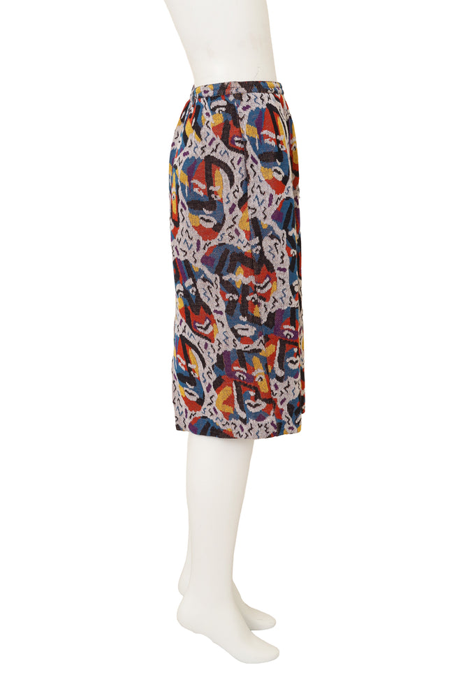 Mask Print Skirt by Missoni side of mannequin @ Recess LA