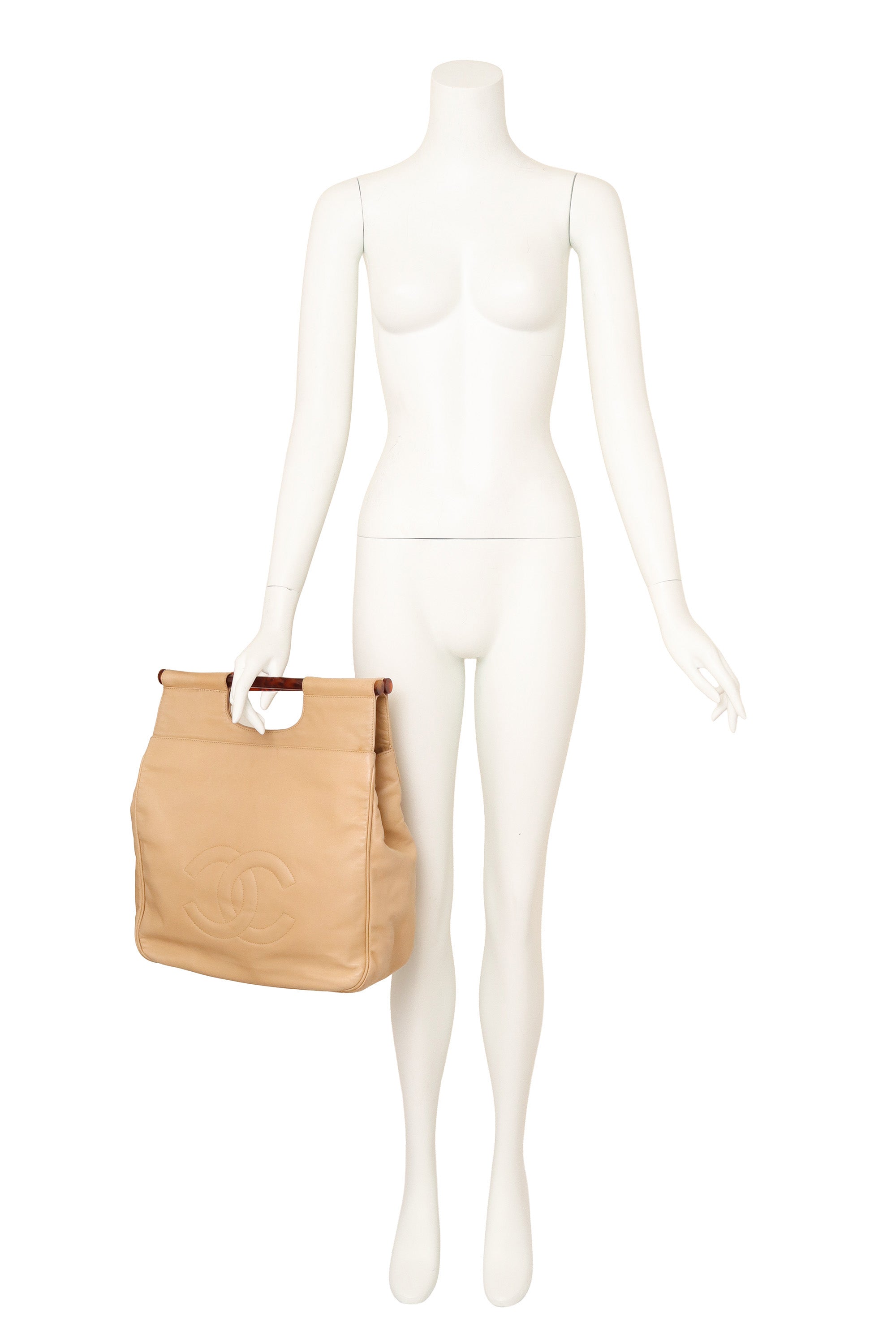 Tortoise shell handle bag by Chanel on mannequin @ Recess LA