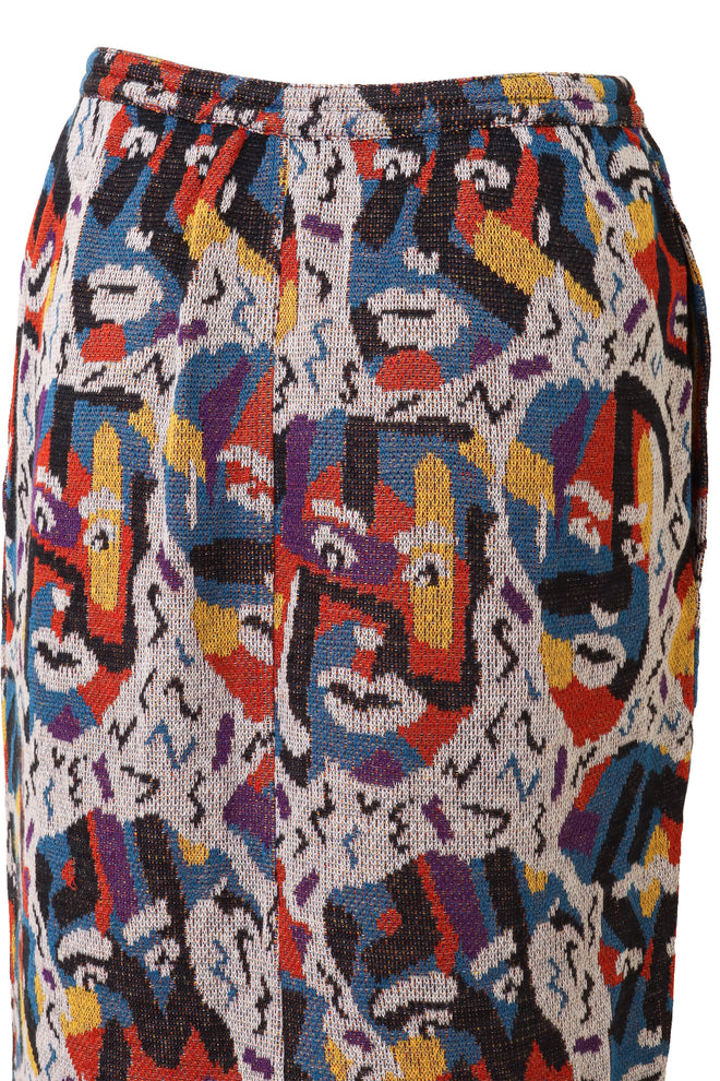 Mask Print Skirt by Missoni closeup @ Recess LA