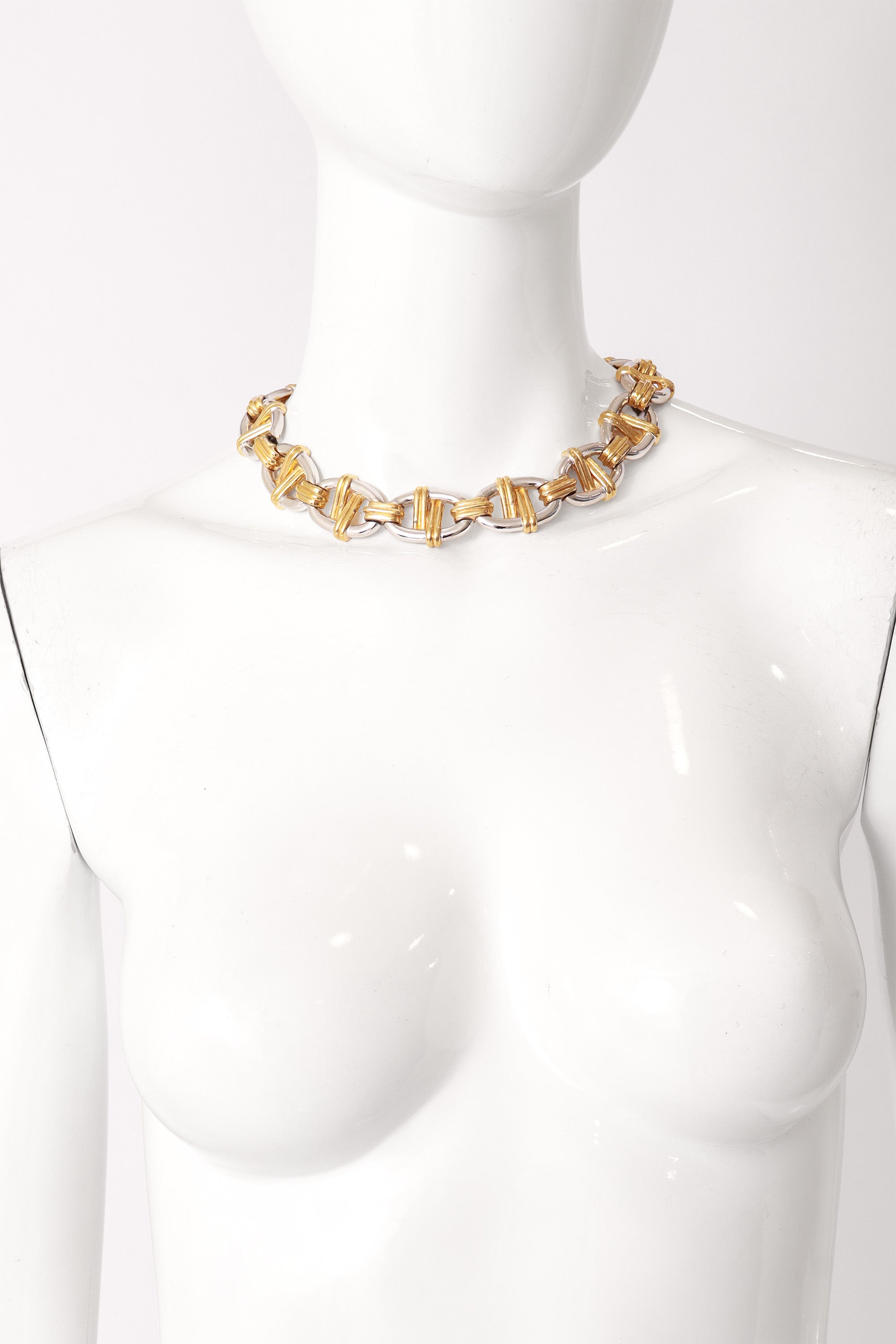 metal wrap link necklace by Ciner on mannequin @ Recess LA
