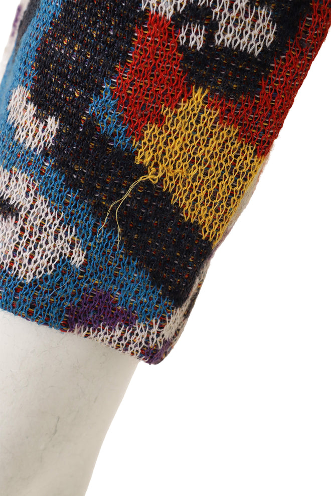 Mask Print Sweater by Missoni yellow fabric snag @ Recess LA