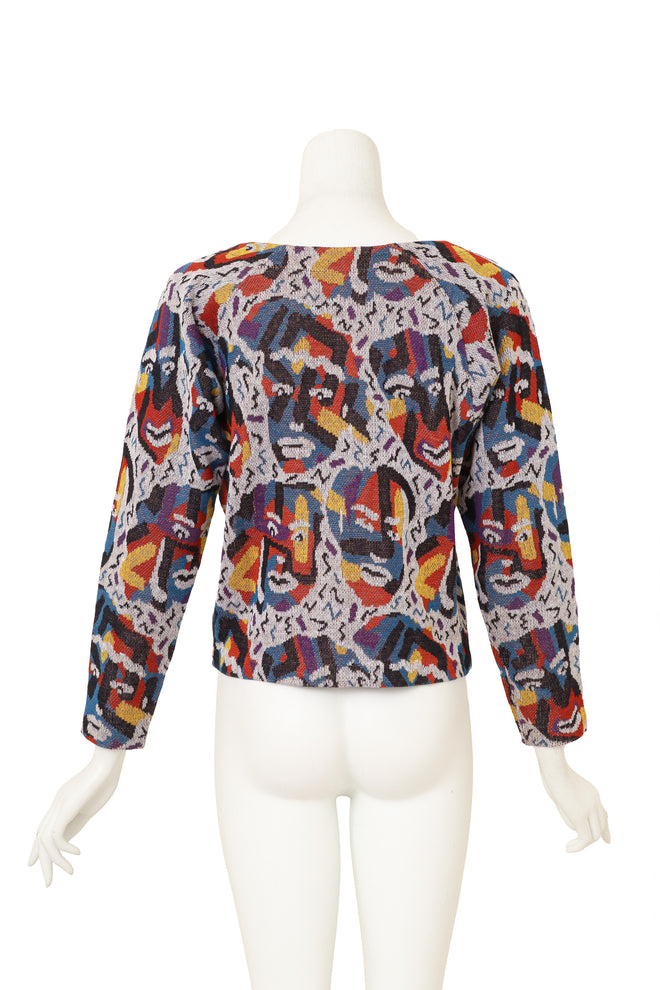 Mask Print Sweater by Missoni back of mannequin @ Recess LA