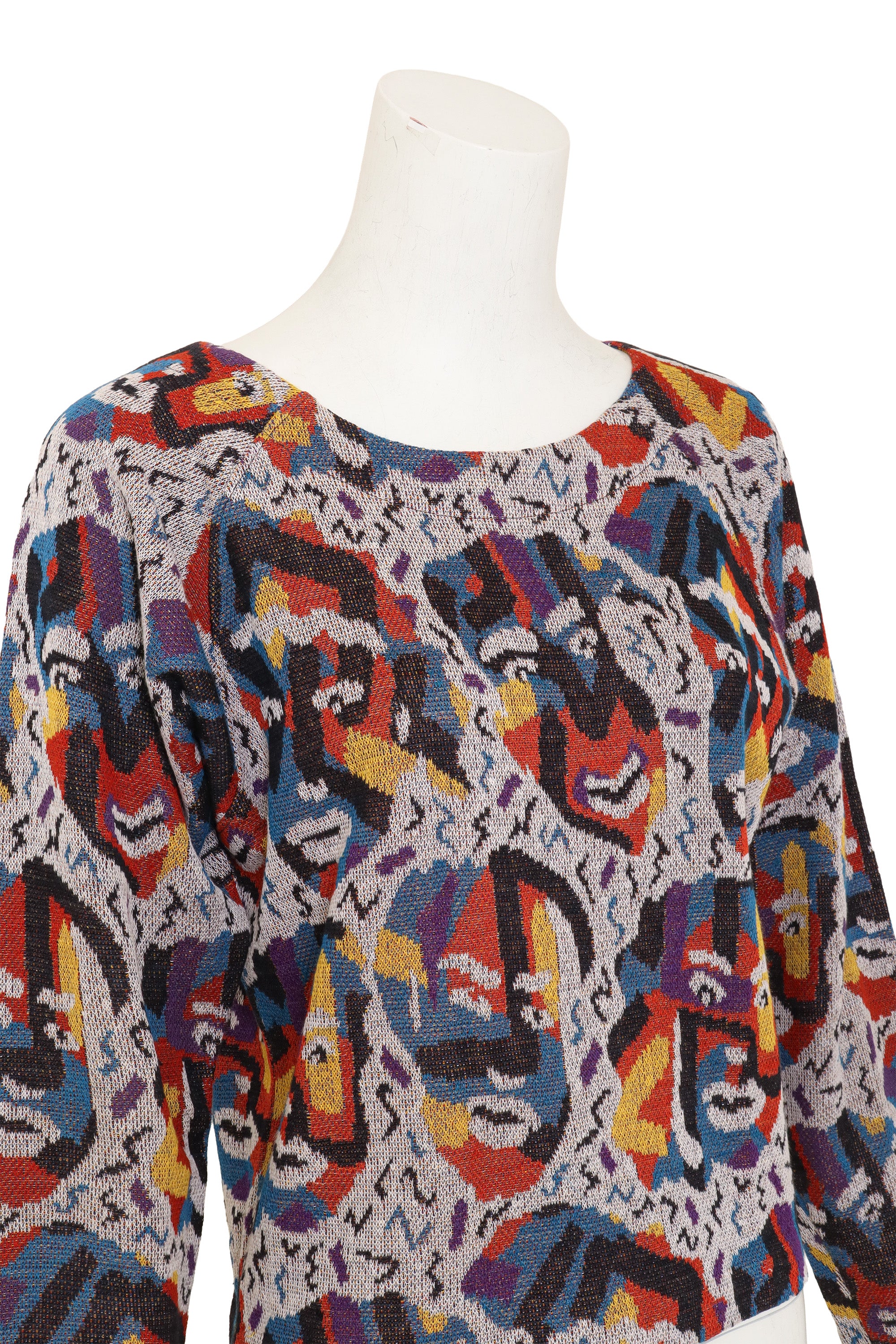 Mask Print Sweater by Missoni closeup @ Recess LA