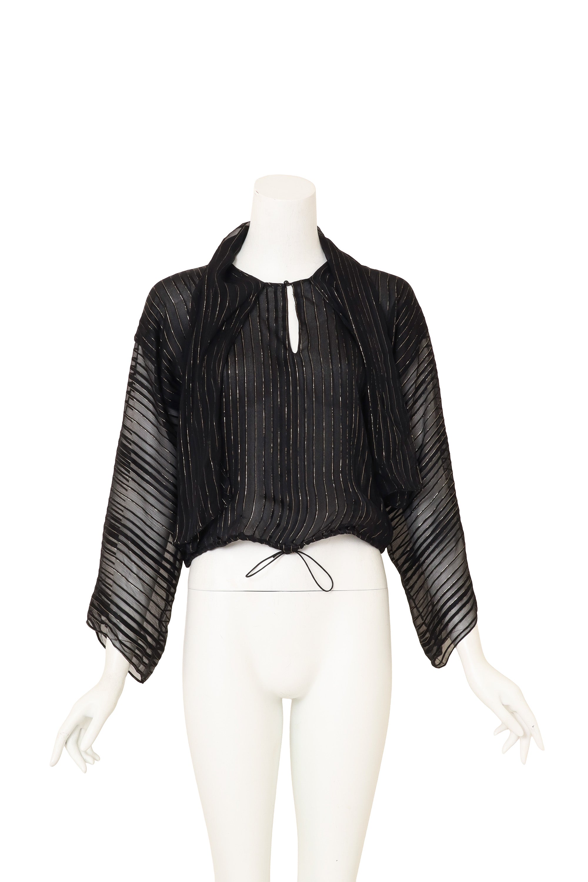 Sheer Metallic Stripe Blouse by Julio @ Recess LA