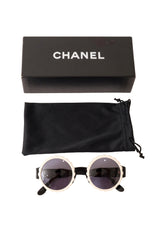 scalloped sunglasses by Chanel with box and bag @ Recess LA