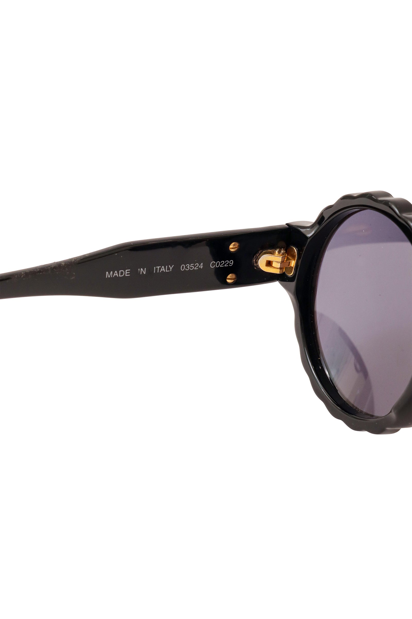 【ヴィンテージ】CHANEL 94C スカラップアンサンブル Vintage Chanel 1994 S/S Black Scallop Frame Sunglasses – Recess