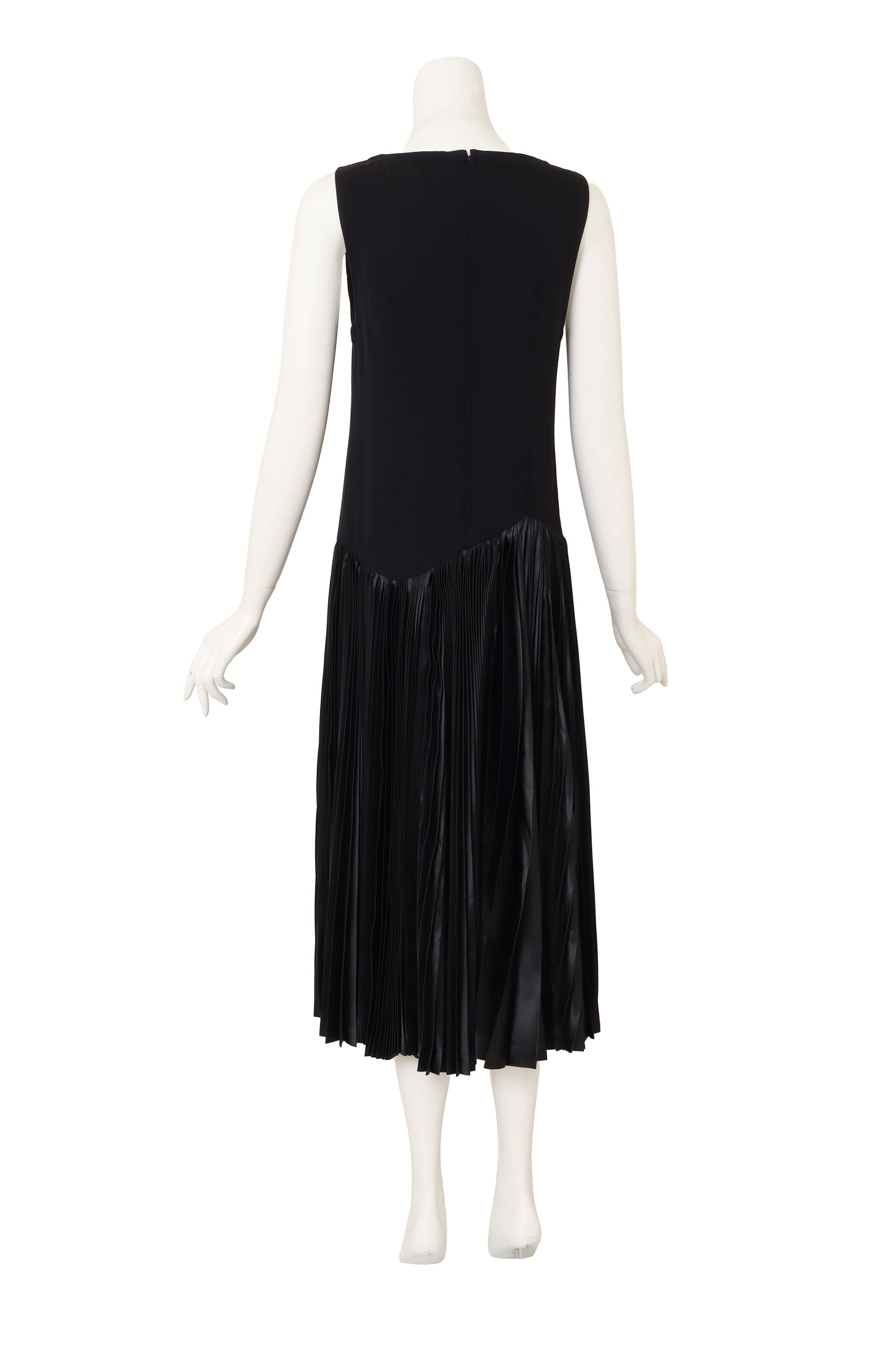 Vintage Comme des Garcons Pleated Dropwaist Dress on mannequin back @ Recess LA