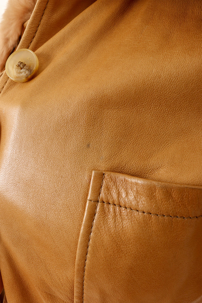 Galliano Detachable Fur Collar Leather Jacket mark 1 @ Recess LA